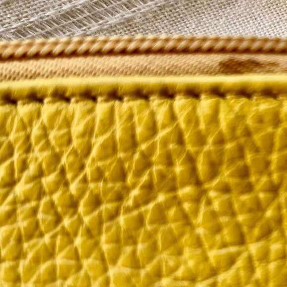 Yellow Leather Bobo Bags CA Crossbody Bag. - Zip w/Cloth Lining - Picture 7 of 8